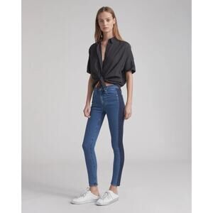 Rag & Bone Women's Size 24 Mazie Double Indigo Skinny Straight Jeans